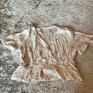 Floral Cream Women's Top